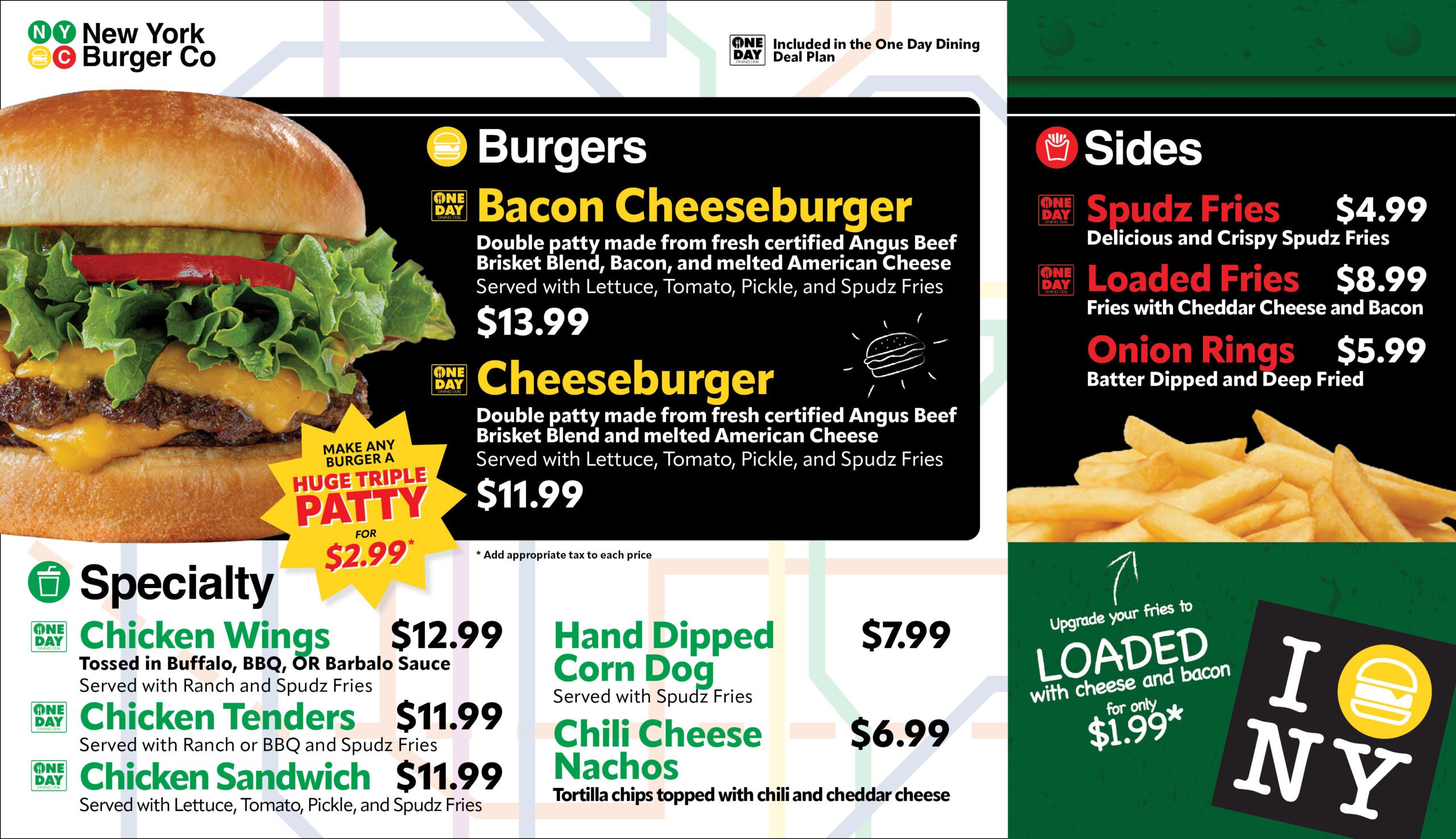 New York Burger Company Menu